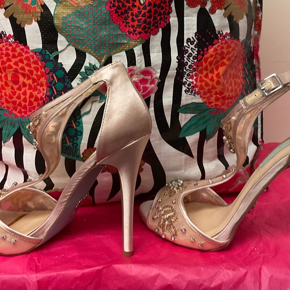 Blue by Betsey Johnson Pink Embellished Heels